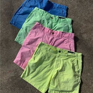 Men’s Cotton Chino Shorts - Pastel Multi-Pack (Pink, Mint, Blue, Lime)